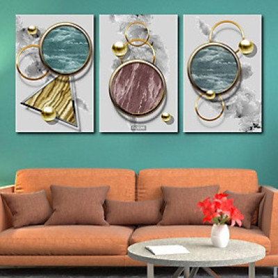 Tranh Nghệ Thuật - Tranh Treo Tường Nghệ Thuật Trừu Tượng 7 (Bộ 3 tấm)