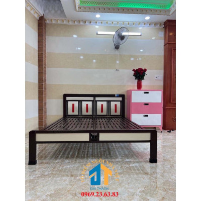 Giường sắt kiểu gỗ ĐẠI THÀNH nhiều kích thước 1mx2m đến 1m8x2m