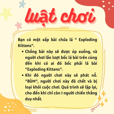 Trò Chơi Boardgames Mèo Nổ (Dành Cho Người Lớn) - Giao Màu Ngẫu Nhiên