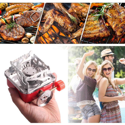 Bếp ga mini dã ngoại gấp gọn di động nhỏ cho du lịch gia đình và ngoài trời