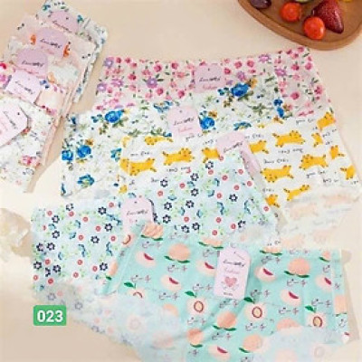 Combo 5 quần lót nữ su tăm Love Đẹp 023 – Họa tiết dễ thương, co giãn 4 chiều, không lằn