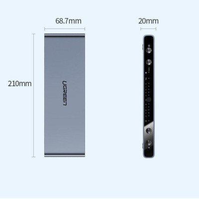 Ugreen UG70435CM288TK 4k 60hz hdmi 2.0 Matrix 4 Vào 2 Ra hỗ trợ Audio Optical+3.5mm màu đen - HÀNG CHÍNH HÃNG