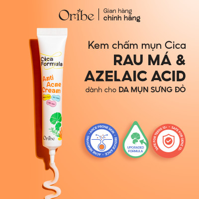 Kem chấm mụn rau má Oribe Cica Formula giảm mụn mờ thâm ngăn ngừa sẹo mụn 20g