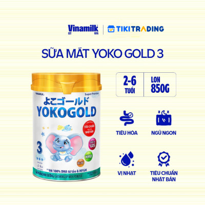 Sữa bột Vinamilk YOKOGOLD 3 850g (cho trẻ từ 2 - 6 tuổi)