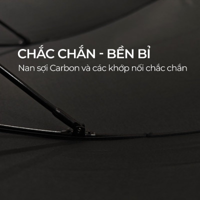 Ô dù cao cấp lịch lãm Elite Nason tay cầm gỗ sang trọng khung trục làm từ sợi Carbon, siêu bền bỉ