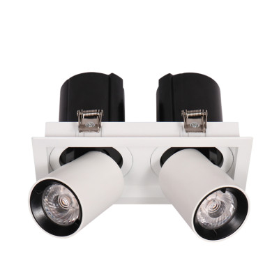 Đèn LED âm trần đôi chỉnh hướng chiếu điểm ENA mẫu DCG 10W 14W 20W 24W dễ dàng điều chỉnh góc chiếu sáng