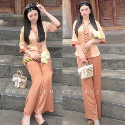 Đồ Lam Đi Chùa # Bà Lai Gấm Và Lụa Pháp Cao Cấp# Quần Áo Nữ # Đồ Bộ