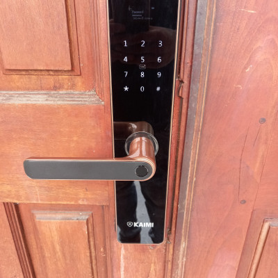 Khóa Vân Tay Kaimi BTM101 Màu Viền Đồng - Hàng Chính Hãng