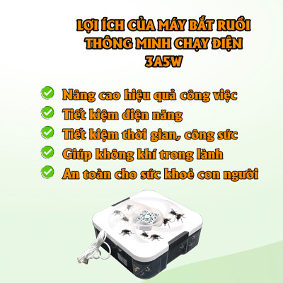 Máy bắt ruồi thông minh chạy điện 3A5W - Tiêu diệt rất nhiều ruồi chỉ trong thời gian ngắn