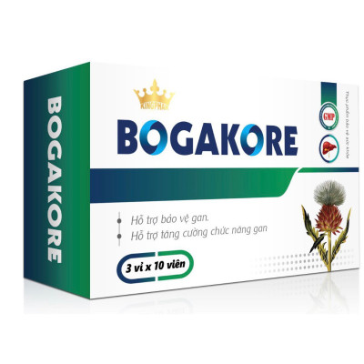 Viên uống bổ gan Bogakore  Kingphar, hộp 30v