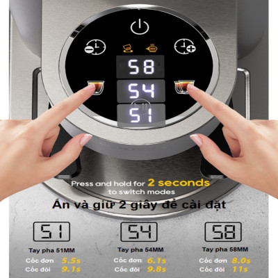 HÀNG CHÍNH HÃNG - Máy xay hạt cà phê Espresso chuyên nghiệp. Thương hiệu Mỹ cao cấp HiBREW - G7