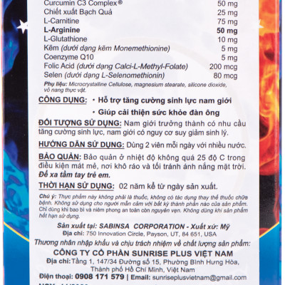 Thực phẩm bảo vệ sức khỏe Men