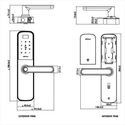 Khoá điện tử Hafele DL6100 - 912.20.582