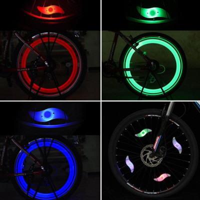 Đèn LED gắn căm xe đạp, chống thấm nước, dễ gắn vào xe - Hàng chính hãng