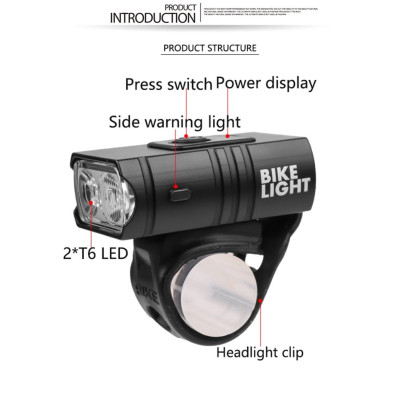 Đèn trước xe đạp T6 LED 10W 800LM dùng pin sạc - đèn xe đạp Bike Light - Hàng chính hãng