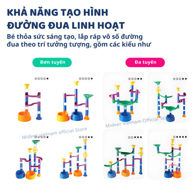 Đồ chơi lắp ráp mô hình đường bóng lăn Mideer Track Ball Blocks - Crossing the Maze