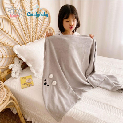 Khăn tắm, chăn lông siêu mềm TinyLove 100% Coral velvet thấm hút nhanh, Size 70*140cm - KT03