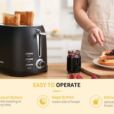 Máy nướng bánh mì Shardor TS515B-ELF công suất 800W trang bị 7 chế độ điều chỉnh tiện lợi - Hàng Nhập Khẩu