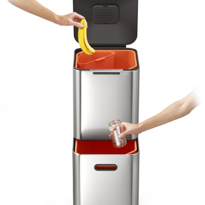 Joseph Joseph - Thùng rác 2 ngăn cao cấp Totem Compact 40L Waste & Recycling Bin 001044