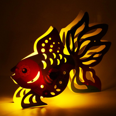 Lồng đèn trung thu Happy KiBu - Lồng đèn sáng tạo, Ánh sáng đêm trăng hình Cá