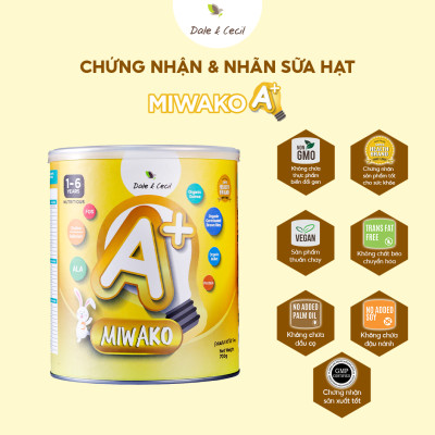 Sữa Miwako A+ Hộp 400g Vị Vani Nhập Khẩu Malaysia, Sữa Hạt Hữu Cơ Organic Cho Bé Từ 1-6 Tuổi Giúp Cải Thiện Ngôn Ngữ Phát Triển Trí Não & Chiều Cao Vị Ngọt Tự Nhiên Dễ Uống