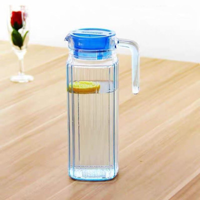 Bình thủy tinh đựng nước Luminarc Quadro Ice Blue L0531, dung tích 1.1L, dùng máy rửa bát | Hàng chính hãng