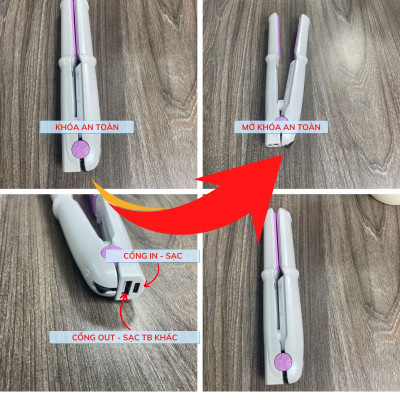 Máy là tóc không dây Enchen OVIE S3 pin sạc Máy Uốn Tóc bản 75mm, Duỗi Tóc Thẳng Không Bị Rối,ép tóc - Hàng chính hãng