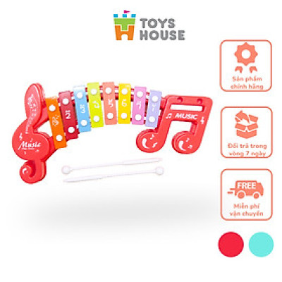 Đồ chơi đàn gõ Xylophone cho bé 8 phím hình nốt nhạc - Đồ chơi âm nhạc cho bé Toyshouse 683-2