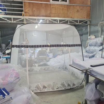 Màn chụp tự bung chống muỗi loại Đỉnh Rộng 2 cửa - 1m6 x 2m (Xanh)