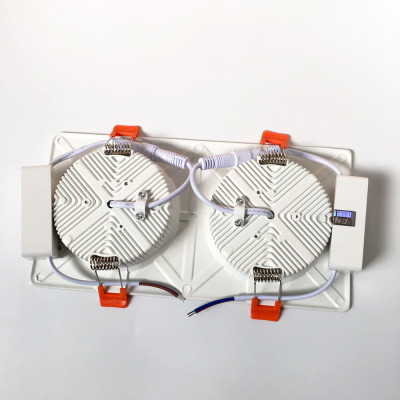 Đèn LED ENA âm trần đôi downlight DTD công suất 7Wx2 9Wx2 vỏ trắng vỏ đen