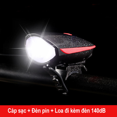 Đèn pin, đèn xe đạp siêu sáng, chống nước Rhino L102, pin sạc, 3 chế độ sáng, pin dài tới 4,5 tiếng - Hàng chính hãng