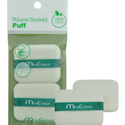 Bông phấn ướt tay cầm MiraCulous hình vuông bịch 2 miếng tặng kèm móc khóa  1 túi - 2 bông