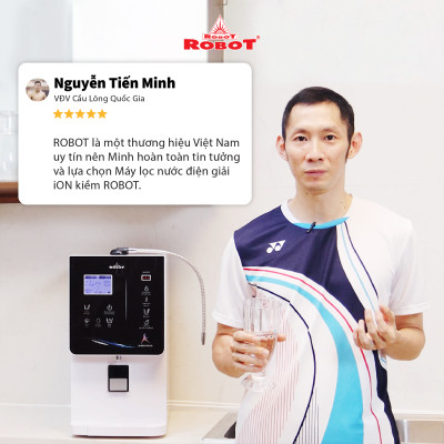 Máy Lọc Nước Điện Giải Ion Kiềm ROBOT IonQueen 1113 Chế Độ Nóng Nguội Lạnh - Hàng Chính Hãng