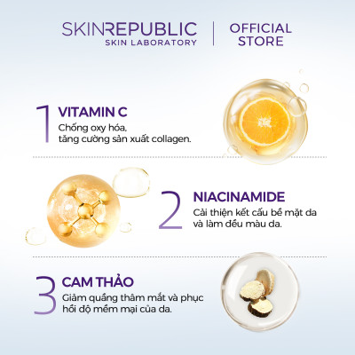 Mặt nạ mắt Skin Republic Brightening Eye Mask (3 cặp) 23ml