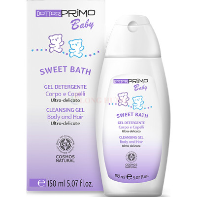 Sữa tắm gội Dottorprimo Baby Sweet Bath làm sạch và chăm sóc da bé (150ml) - Hàng chính hãng