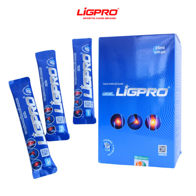 Gel xương khớp Ligpro, hộp 20 gói x25ml, giúp xương chắc khỏe