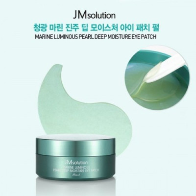 Mặt Nạ Mắt Hỗ Trợ Giảm Thâm Nếp Nhăn JM Solution Marine Luminous Pearl Deep Moisture Eye Patch Pearl 60 miếng - JESS SHOP COSMETICS