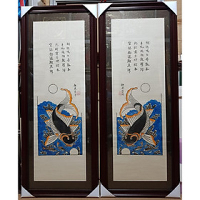 Tranh dân gian Đông Hồ-Lý Ngư Vọng Nguyệt