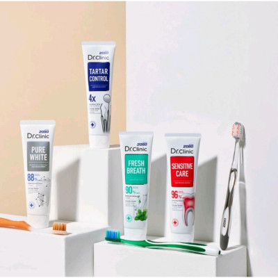 Kem Đánh Răng Hàn Quốc  2080 DR.CLINIC Đánh Bay Mảng Bám, Giảm Ê Buốt, Ngăn Ngừa Hơi Thở Có Mùi 125gr