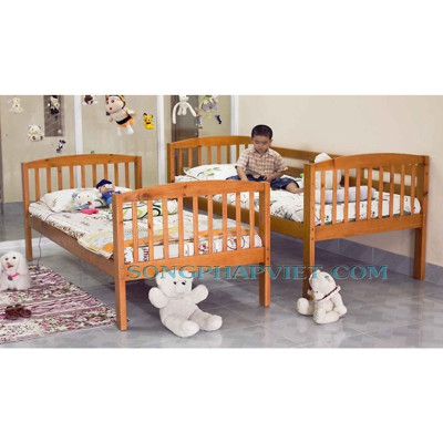 Giường 2 Tầng Uni 1m-1m Gỗ Tự Nhiên - Vàng