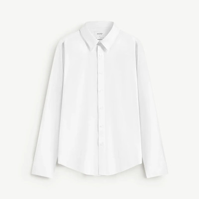 Áo sơ mi trắng nam vải bamboo dày dặn Form Fitted - RT 10F24SHL095 | ROUTINE CÀ MAU