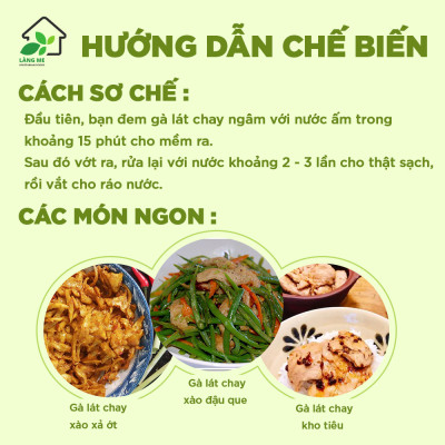 Gà Lát Chay Loại Ngon ( 1 Kg ) , Thực Phẩm Chay Ngon Thành Phần Tự Nhiên Không Chất Bảo Quản Không Biến Đổi Gen Sườn Non Chay Làng Me