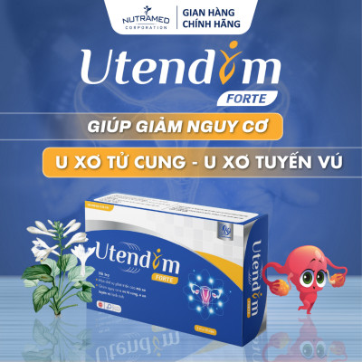  Viên uống Utendim Forte hỗ trợ u xơ tử cung, u xơ tuyến vú, rối loạn kinh nguyệt (30viên) - Nutramed