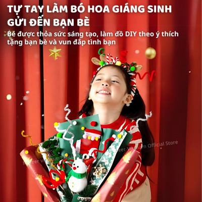 Kẽm nhung làm hoa cây thông trang trí giáng sinh cho bé DIY Noel Mideer Christmas Crafting
