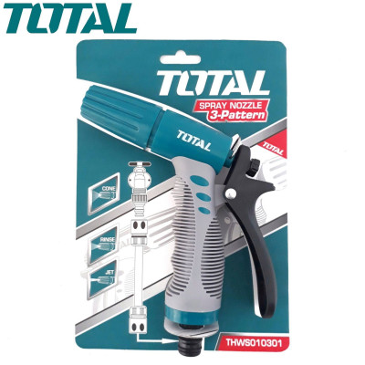 Đầu phun nước máy xịt rửa 3/4" chuyên dụng TOTAL THWS010301 - Rửa xe, tưới cây, nhiều chế độ rửa tiện lợi, bền bỉ, tay cằm chắc chắn