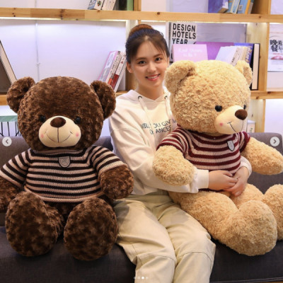 Thú nhồi bông Teddy mặc áo cute - Size từ 1m đến 1m7 - Quà tặng gấu bông teddy khủng lồ lông hoa cao cấp.
