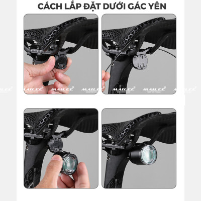 Đèn Hậu Xe Đạp Thông Minh SR4 PRO Cảm Biến Phanh dung lượng 400 mAh thời gian sử dụng lên đến 12h (2 lựa chọn Màu đỏ/ 7 Màu Sắc) An Toàn Đi Đêm - Mai Lee