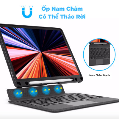 Bao ốp bàn phím thông minh WIWU WALTZ MAGIC dành cho iPad Air 4 2020 - Hàng Chính Hãng
