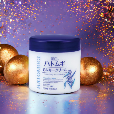 Kem Dưỡng Trắng Da Chiết Xuất Hạt Ý Dĩ Hatomugi Milky Cream (300 G)
