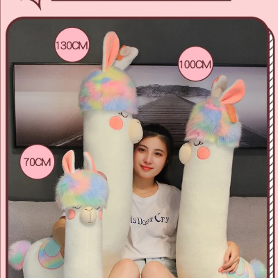 Gấu bông Lạc đà Alpaca đáng yêu ôm ngủ - Size 70cm đến 1m - Quà tặng gấu bông lạc đà cong êm mịn cho bé